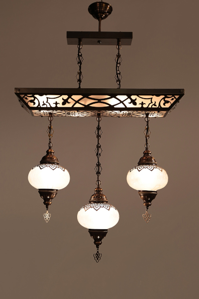 3in1 No.3 Size Ottoman Design Rectangle Ceiling Chandelier